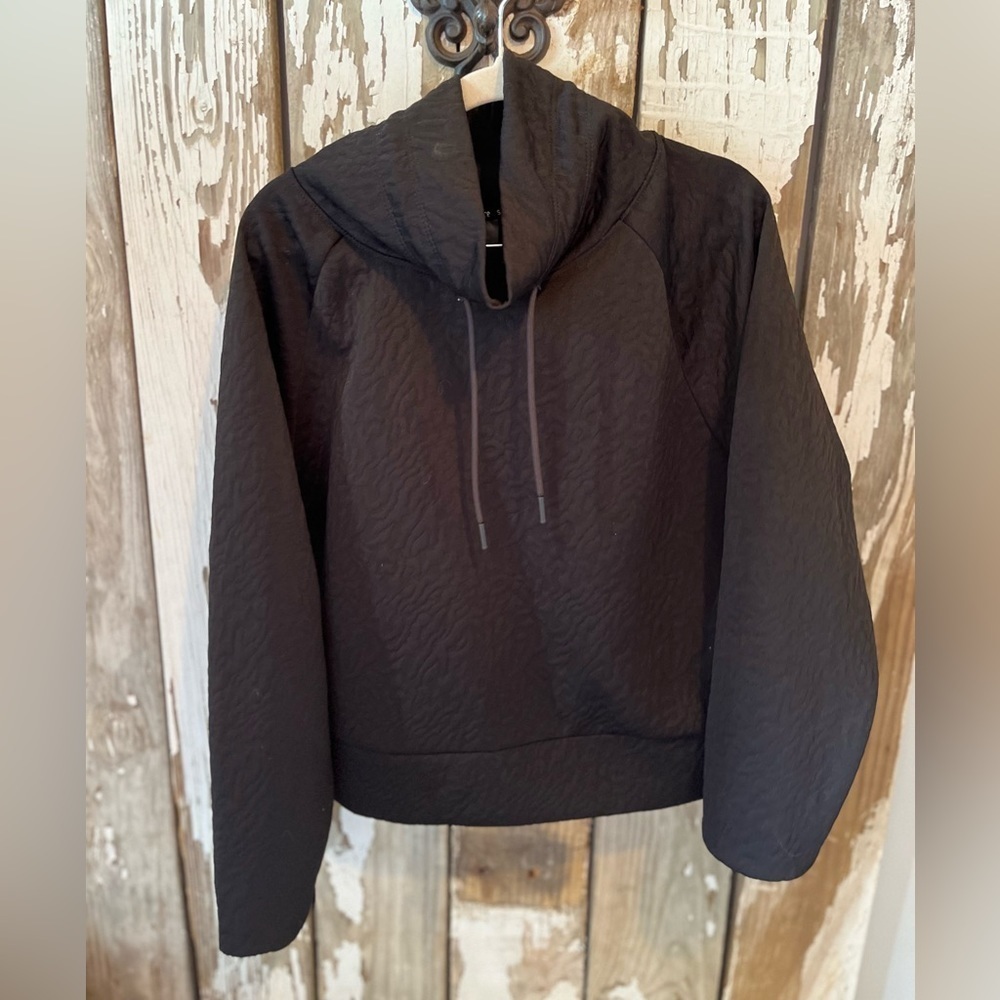 Juicy Couture Sport relaxed crop womens pullover black size medium